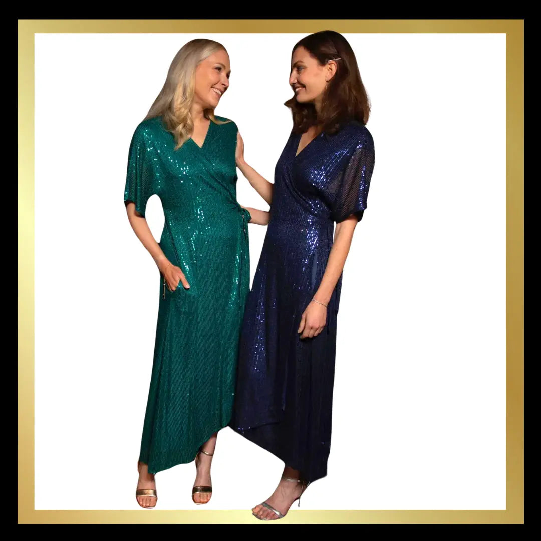 Wrap Sequin Dress The Style Closet