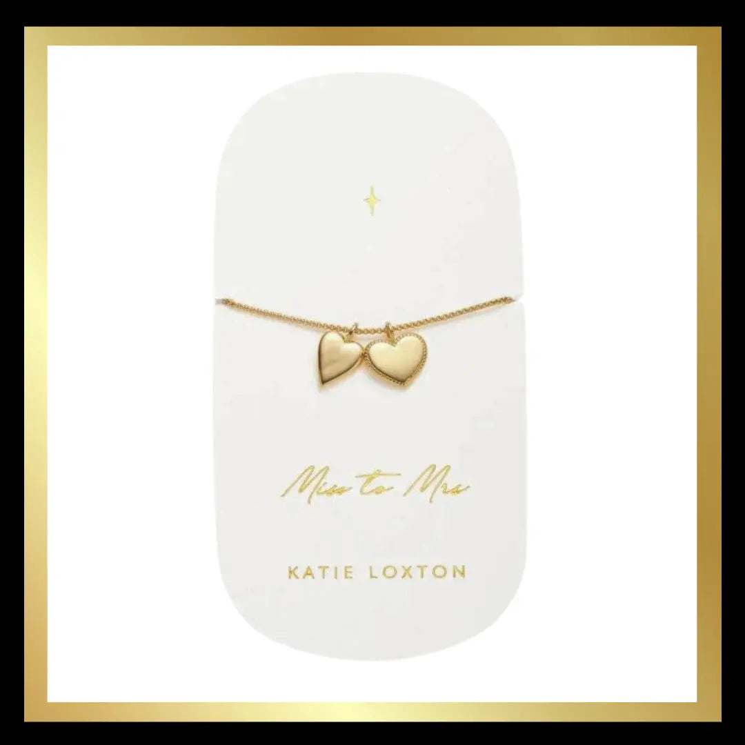 'Miss to Mrs' Waterproof Gold Charm Bracelet by Katie Loxton Katie Loxton