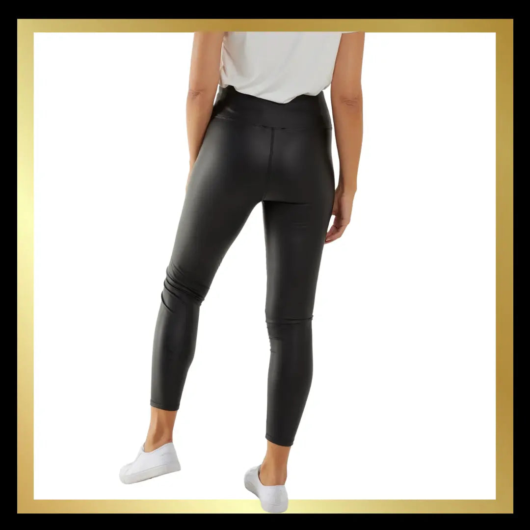 Melly & Co Faux Leather Zip Button Jeans The Style Closet
