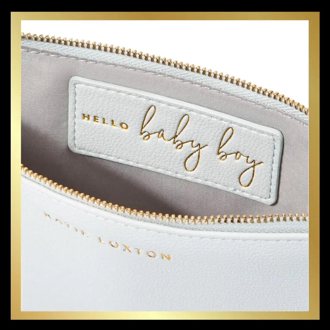 Pale Blue Baby Secret Message Pouch - 'Hello Baby Boy' by Katie Loxton Katie Loxton