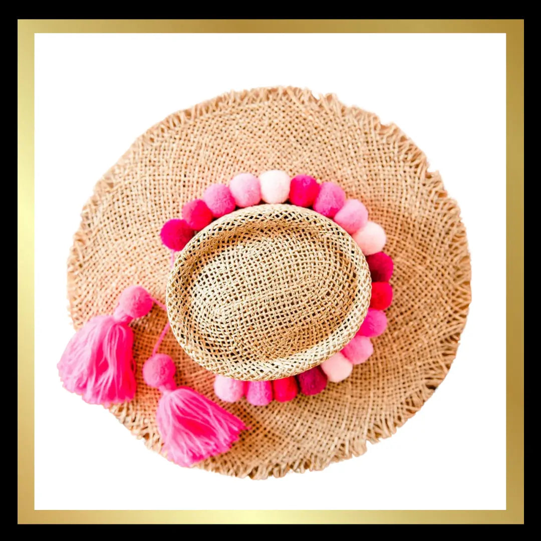 Pink Pom Pom Hatband PomPom Galore