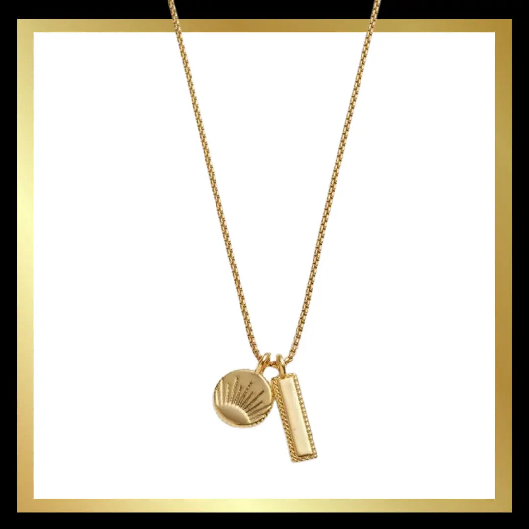 'Positivity' Waterproof Gold Charm Necklace by Katie Loxton Katie Loxton