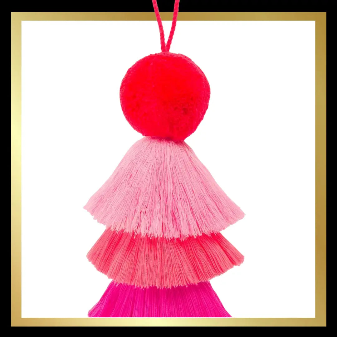 Pom Pom Large Trio Tassel Swag - Flamingo Pinks PomPom Galore