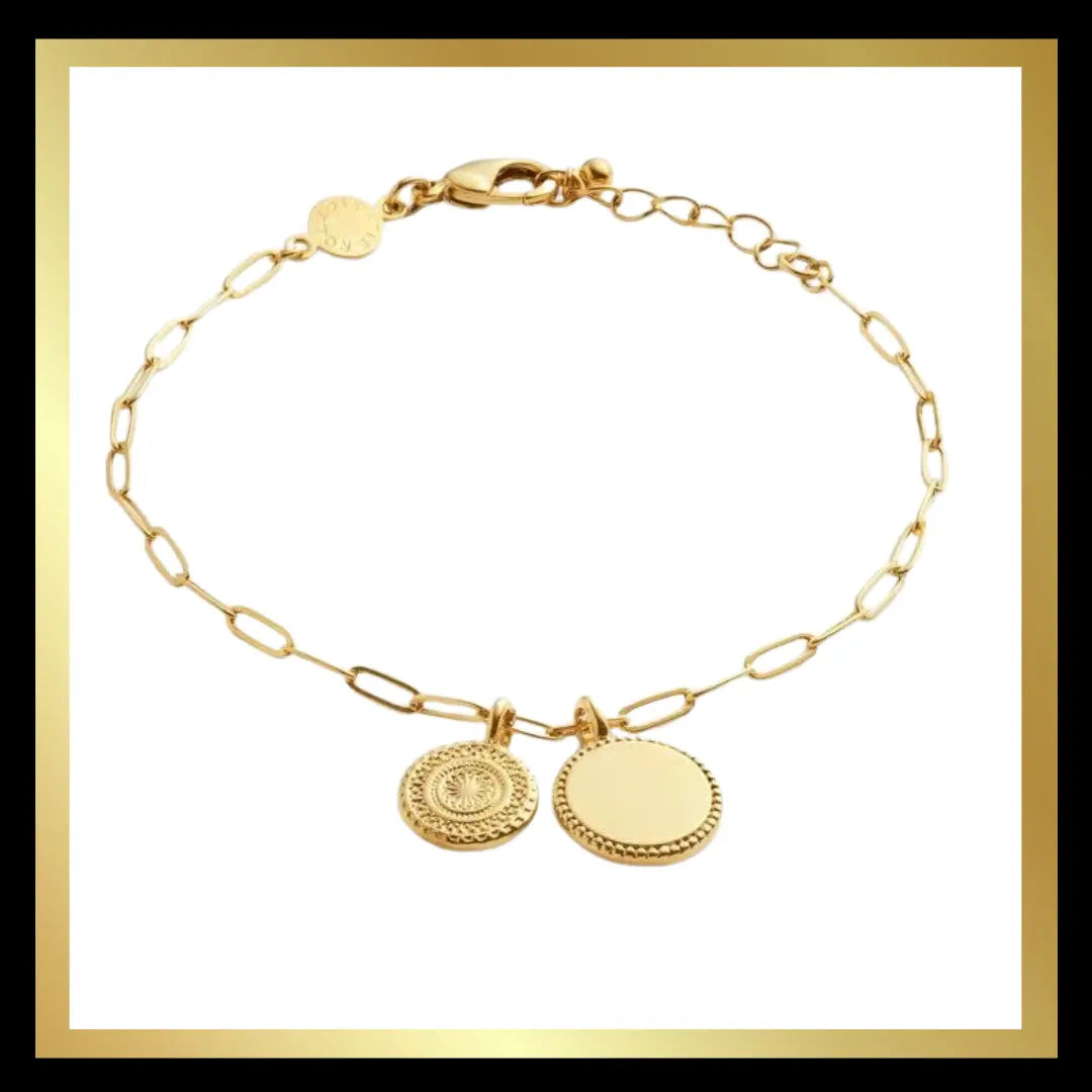 'Sister' Waterproof Gold Charm Bracelet by Katie Loxton Katie Loxton