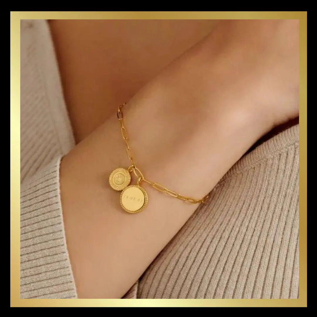 'Sister' Waterproof Gold Charm Bracelet by Katie Loxton Katie Loxton
