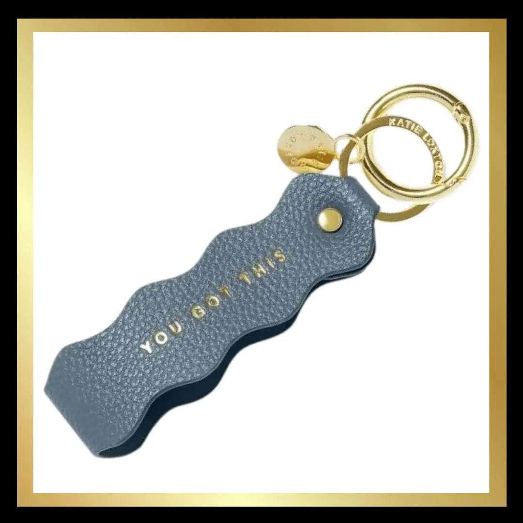 'You Got This' Sentiment Wave Keyring in Navy by Katie Loxton Katie Loxton