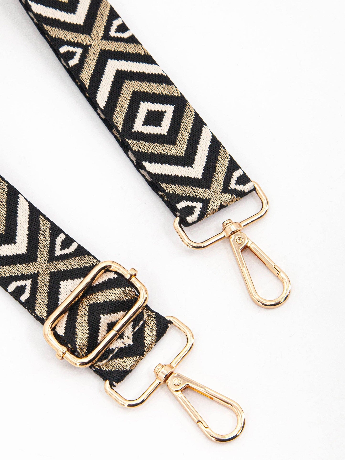 Cleo Woven Bag Strap - Gold, Aztec: One-size