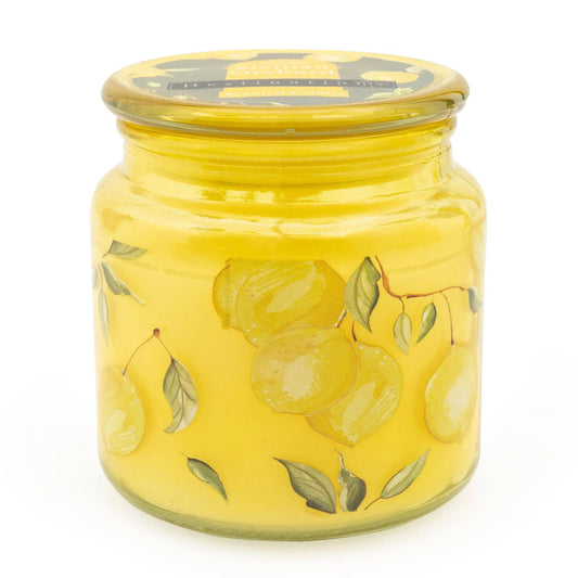 Sicilian Orchard Lidded Candle Jar with Lemon Grove Scent The Style Closet
