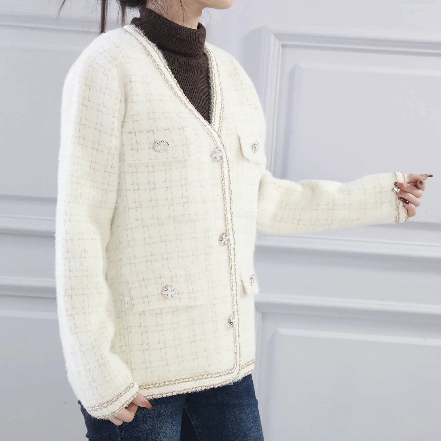 Tweed soft cardigan The Style Closet