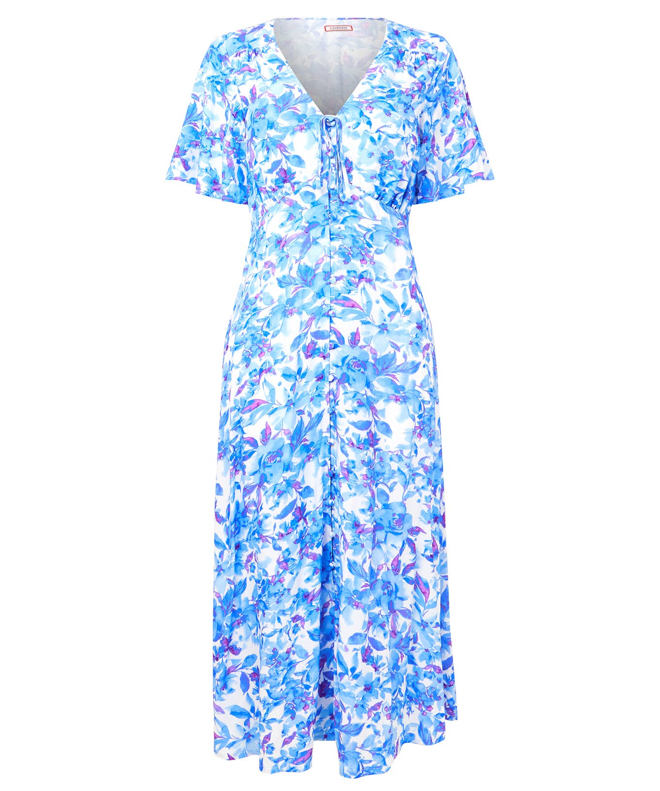 Olivia Floral Printed Midi Dress: Blue