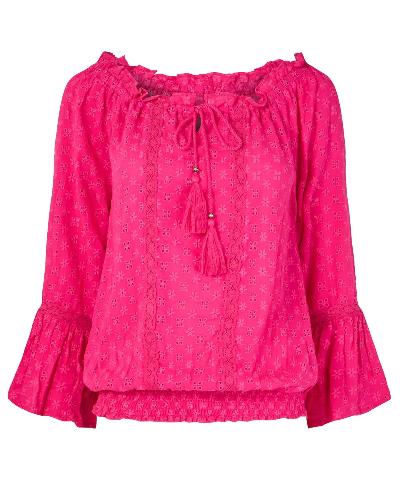 Prettiest Broderie Top: Pink / 18 Joe Browns