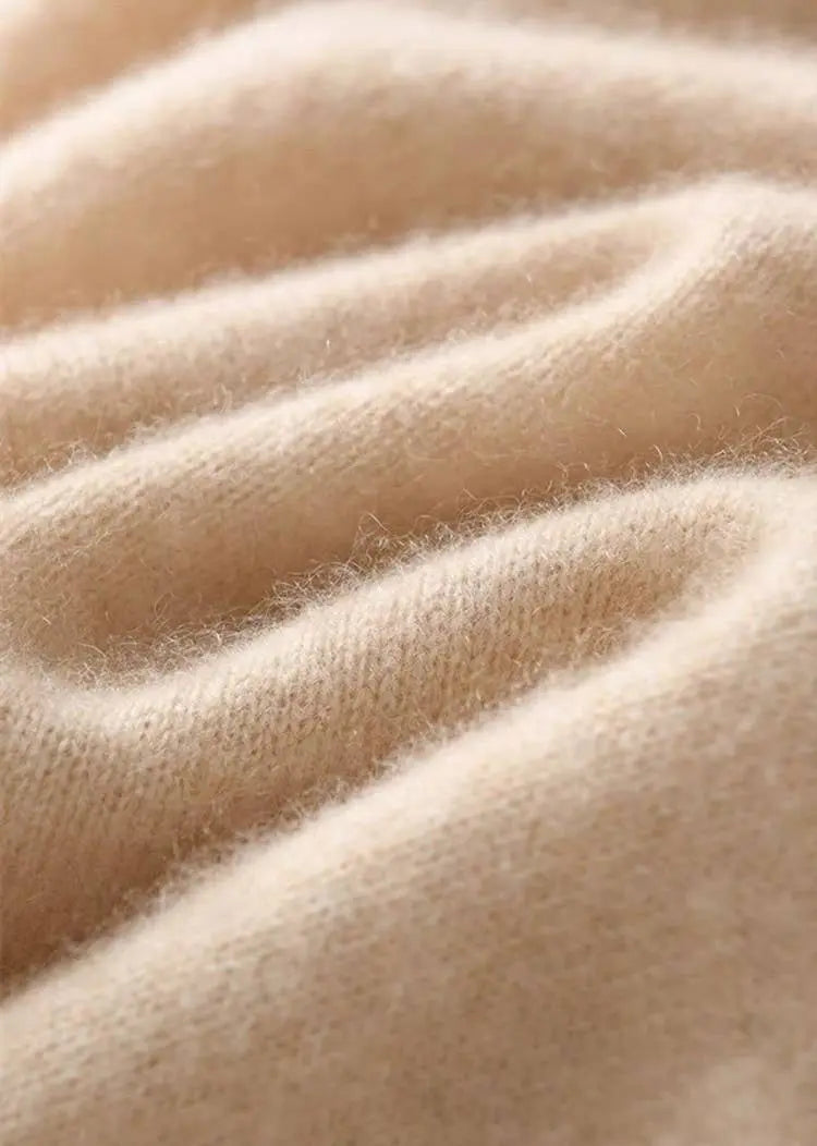 Cashmere Cape with Buttons Details in Cream The Style Closet
