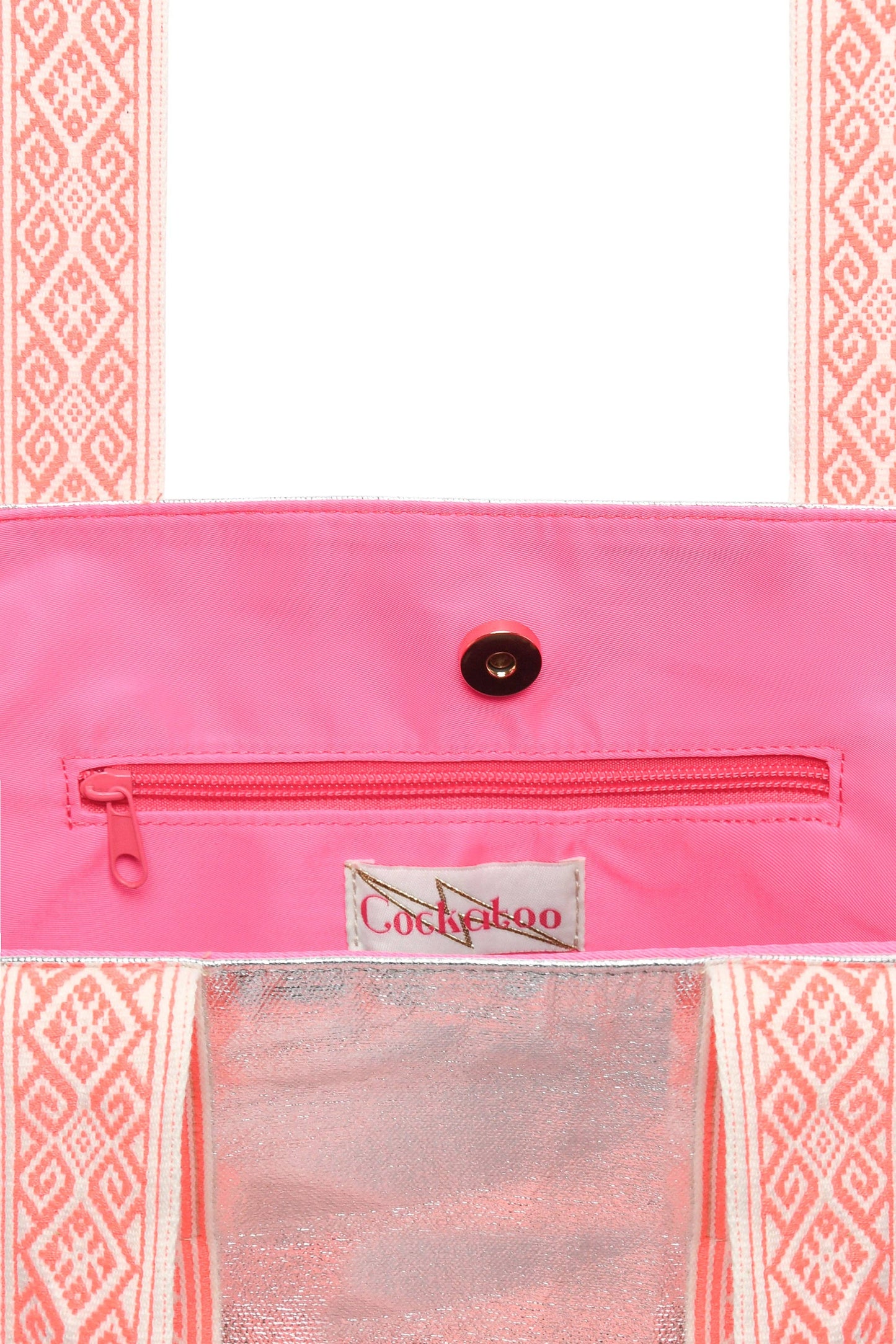 SHEENY SILVER BEACH BAG