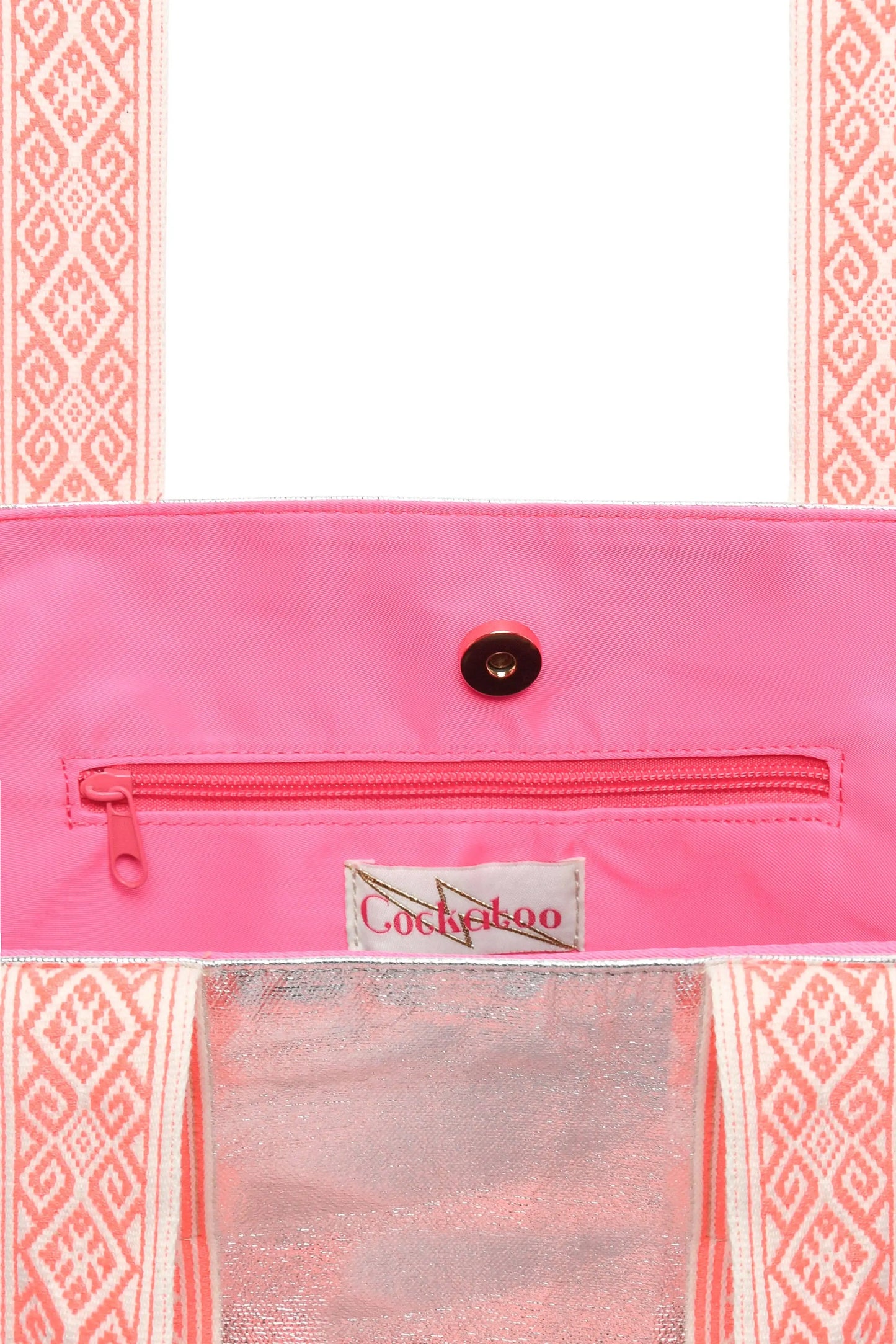 SHEENY SILVER BEACH BAG The Style Closet