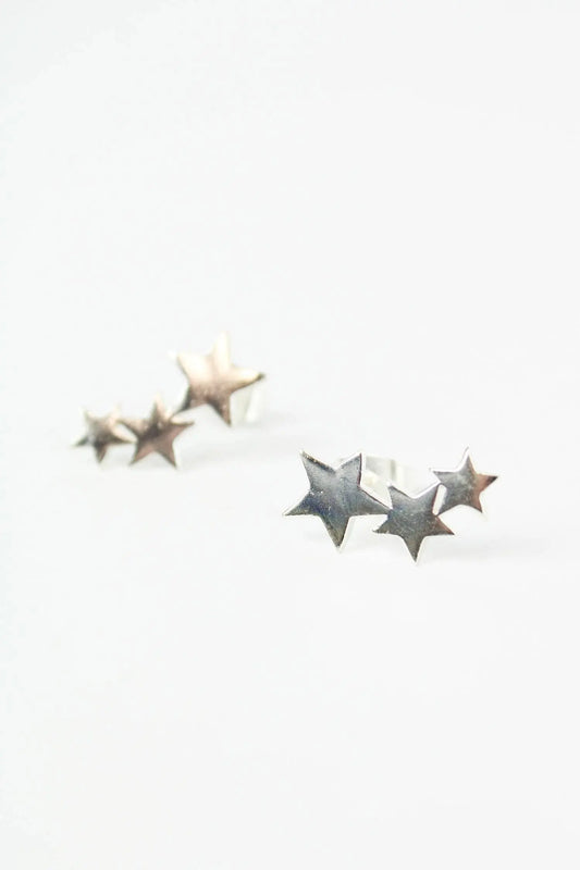 SILVER STAR CLIMBER EARRINGS My Doris