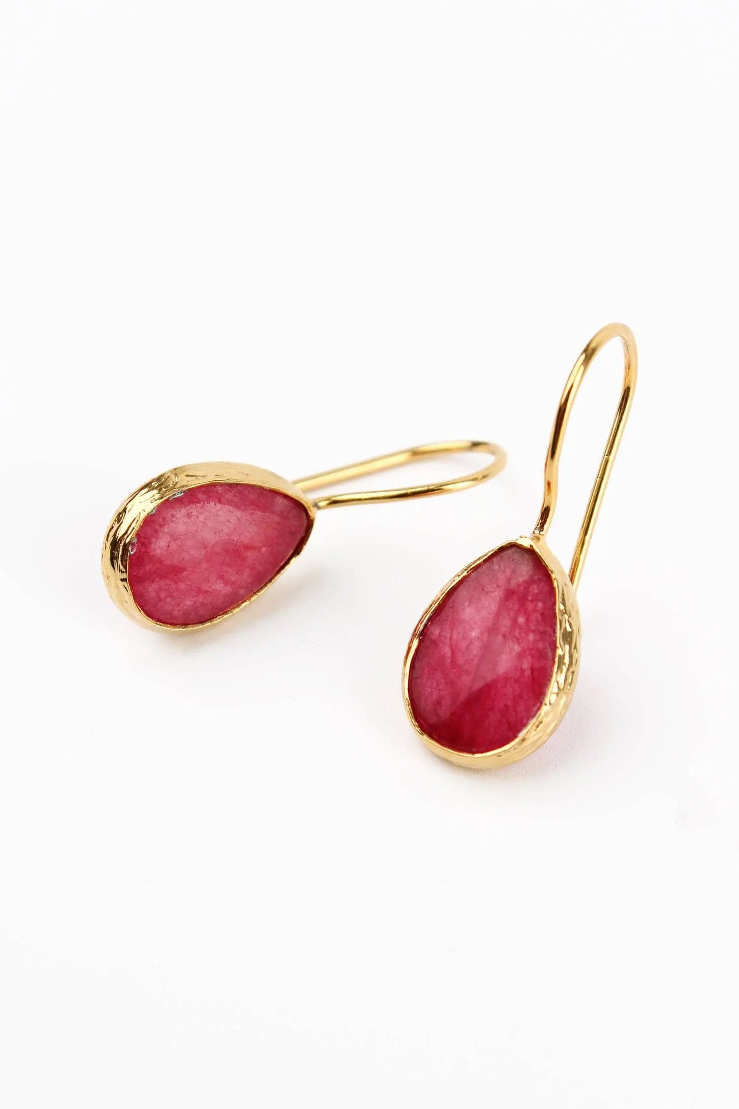 TEAR DROP PINK STONE EARRINGS My Doris
