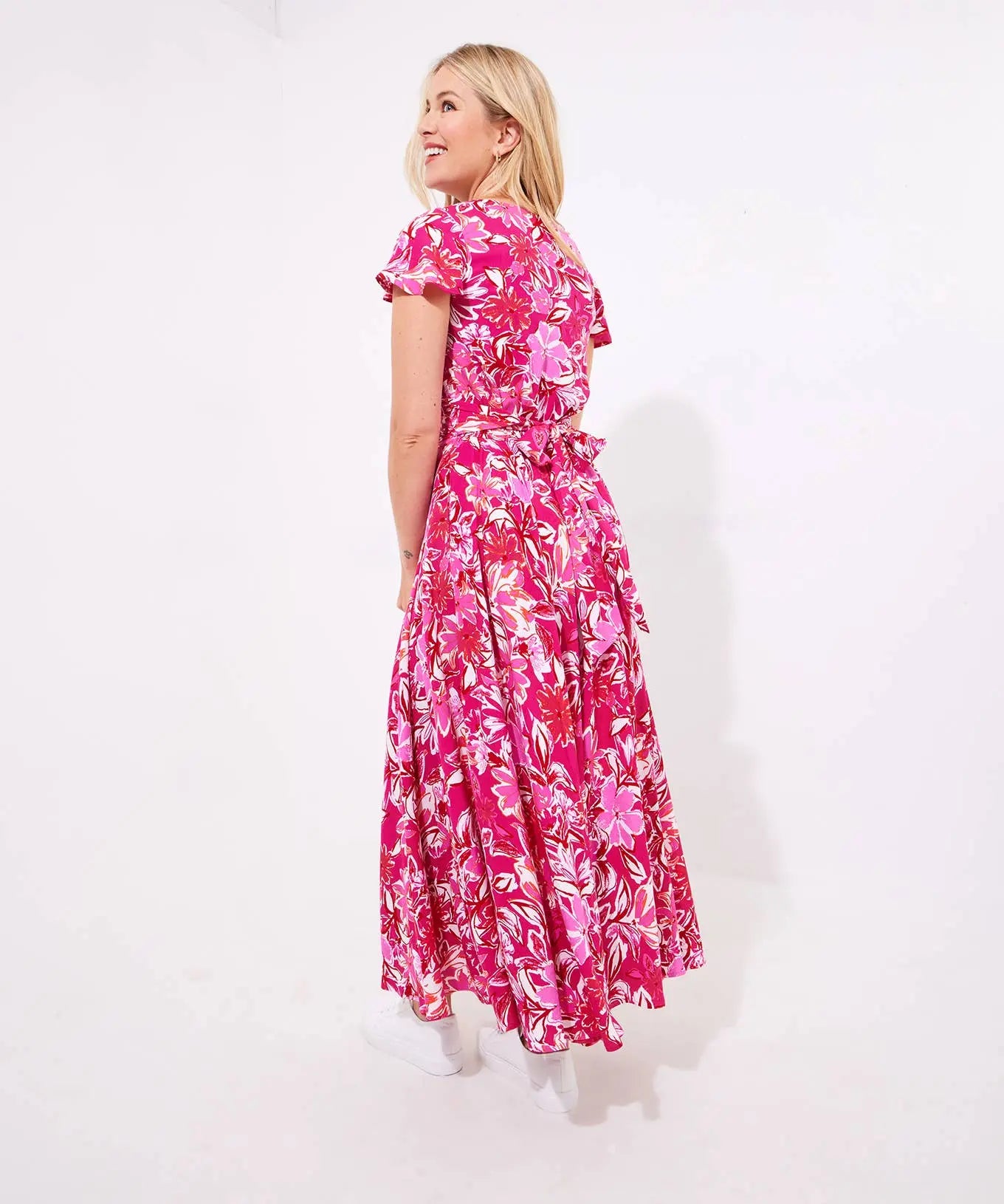 Celina Floral Maxi Dress: Pink / 16 Joe Browns