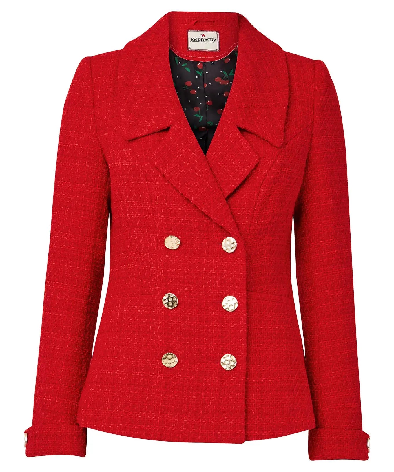 Elle Statement Tweed Jacket: Red The Style Closet