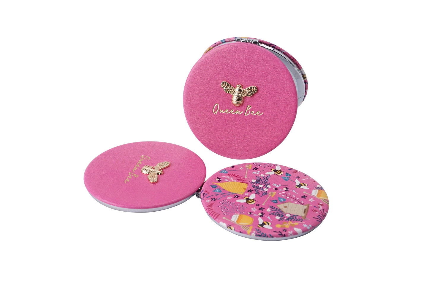 The Beekeeper 'Queen Bee' Pink Compact Mirror The Style Closet