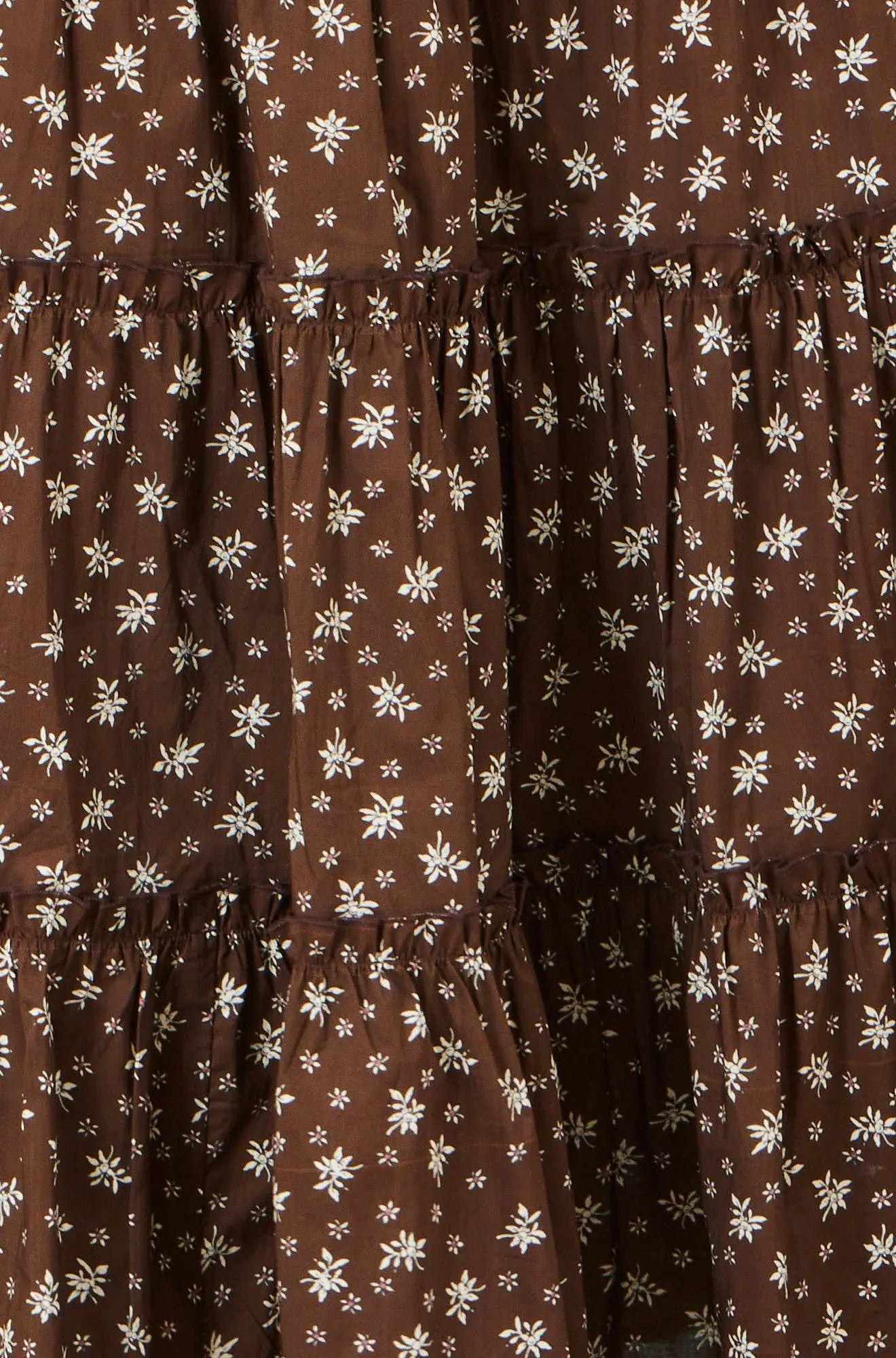 Brown Daisy Print Maxi Skirt /Co-Ord The Style Closet
