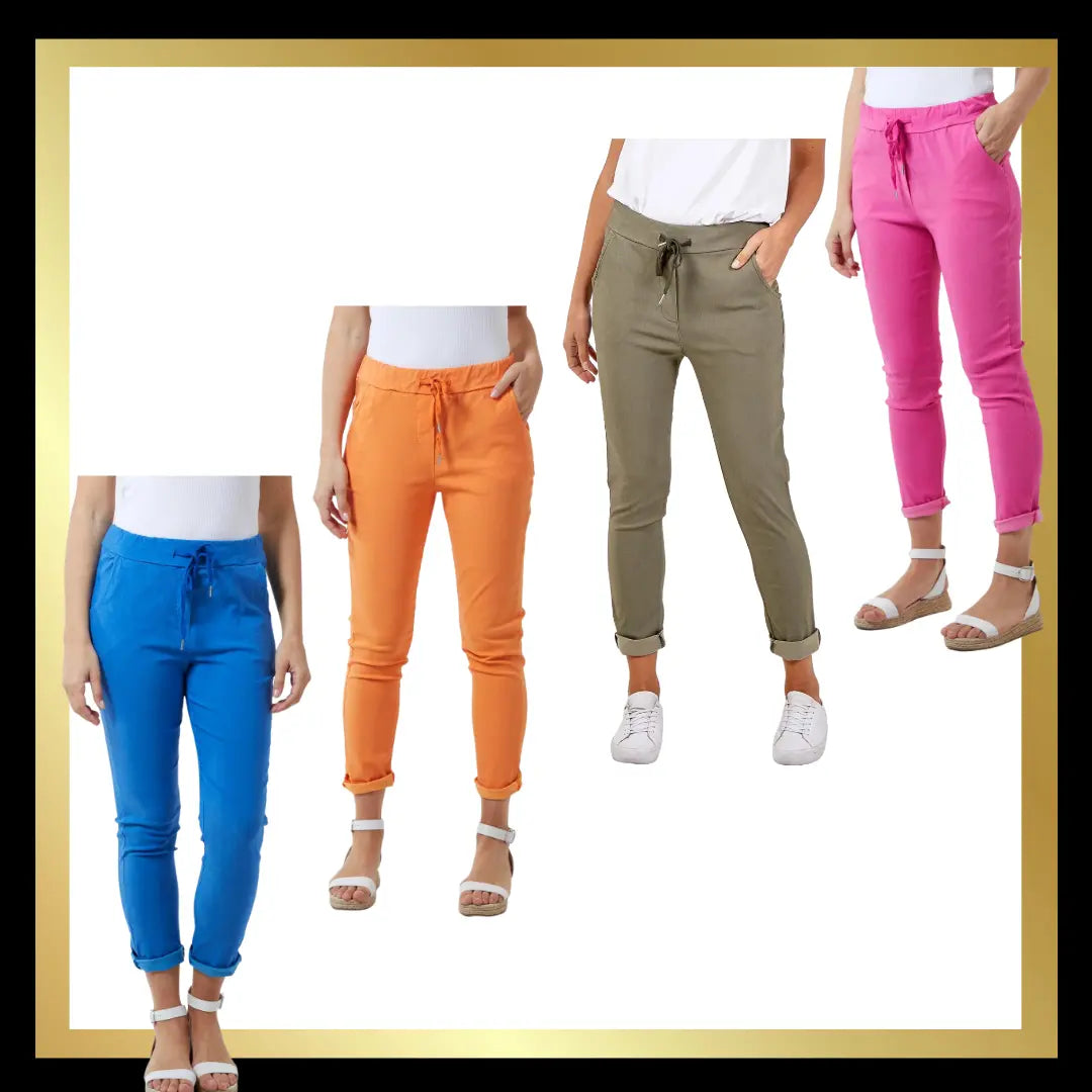 Magic Trousers - Block Colour - Standard Fit The Style Closet