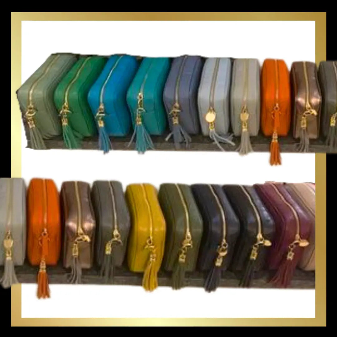 Camera Italian Leather Handbag - with additional side zip The Style Closet