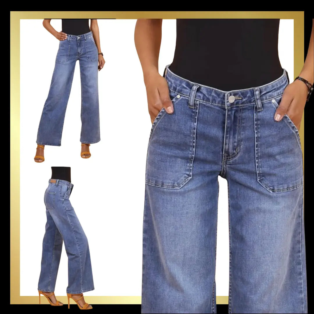Toxik Wide Leg Jeans in Soft White The Style Closet