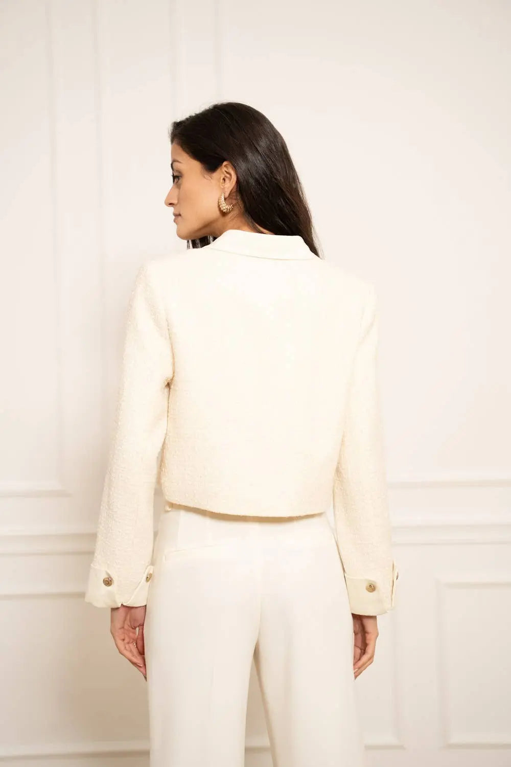 Élise jacket in tweed & Dark denim - The Style Closet
