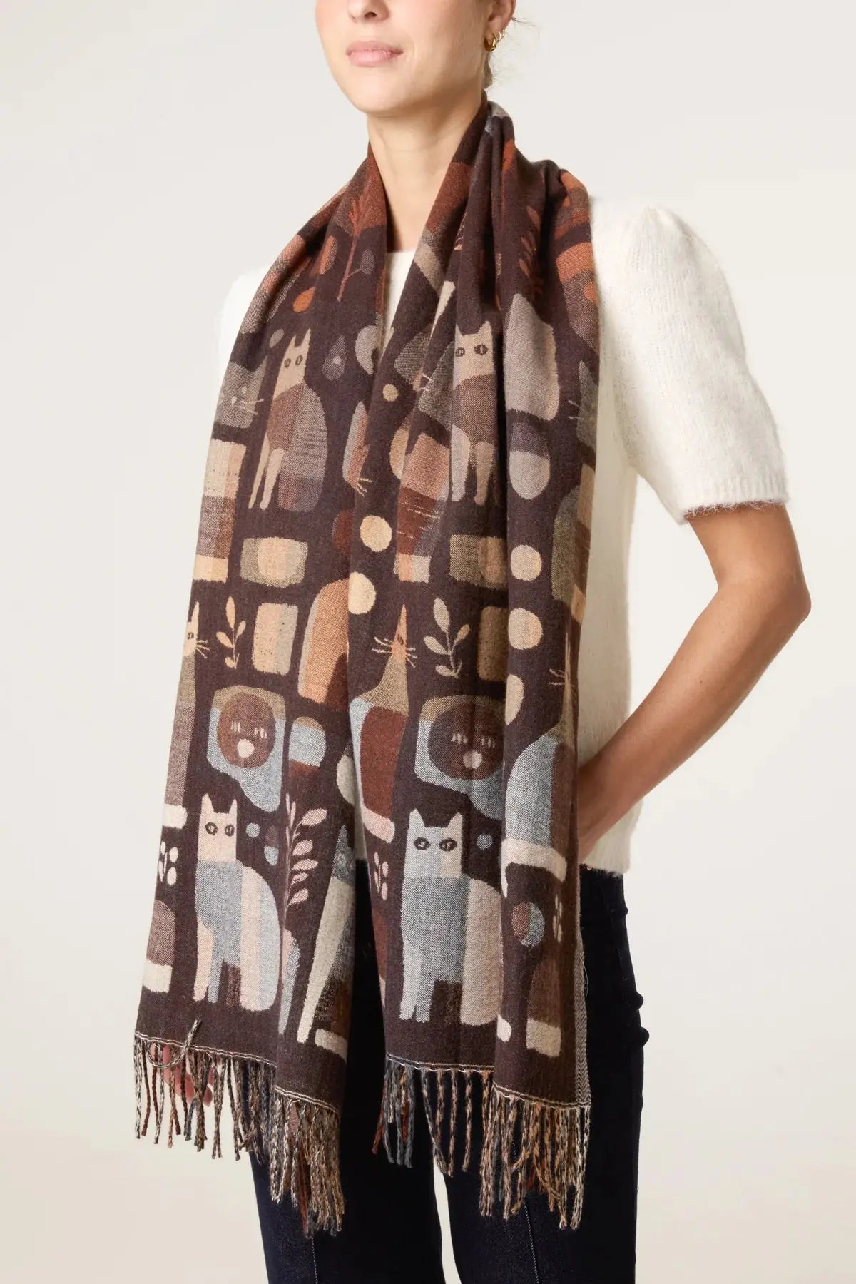 Neutral colours Cat Scarf The Style Closet