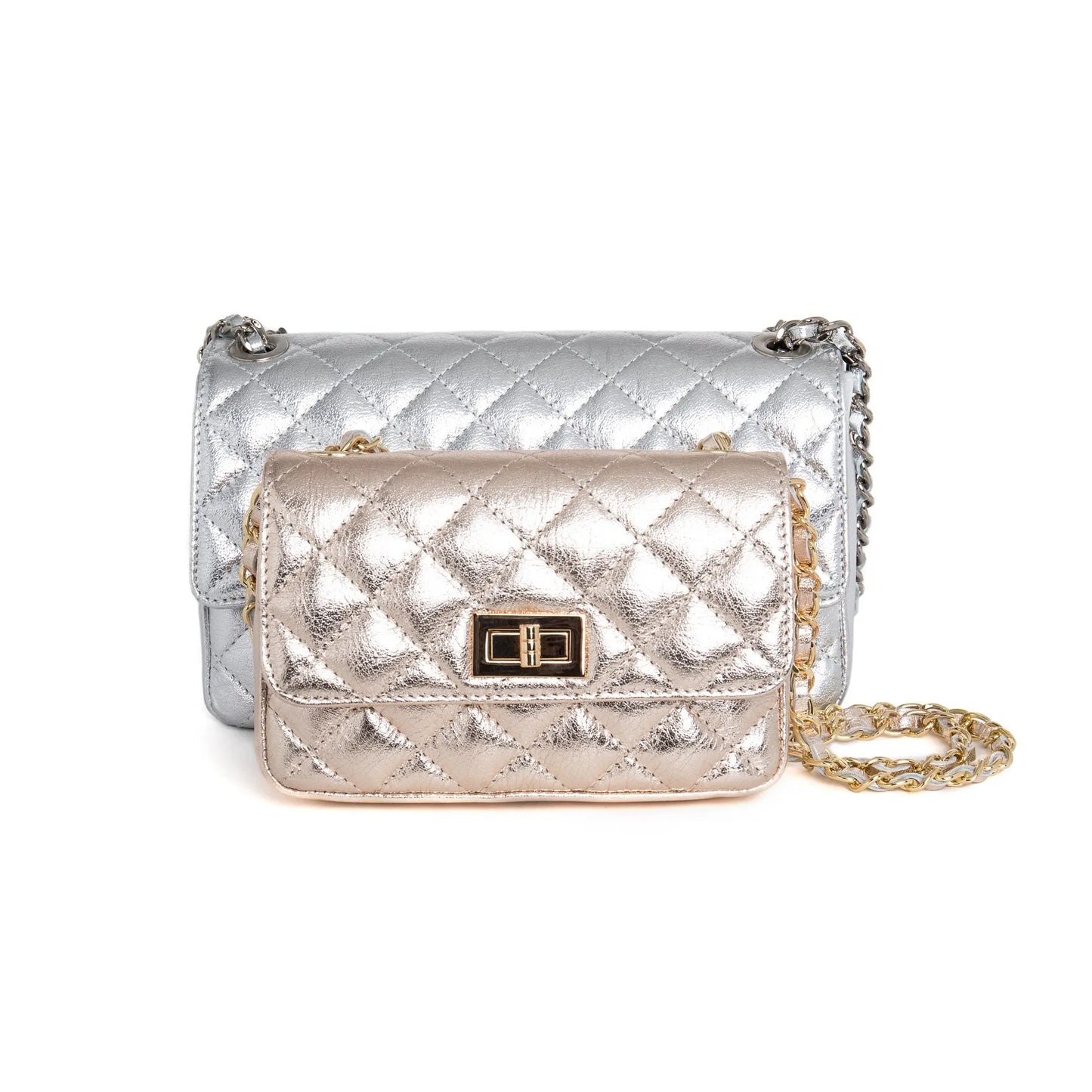 Large Quilted Italian Leather Handbag The Style Closet