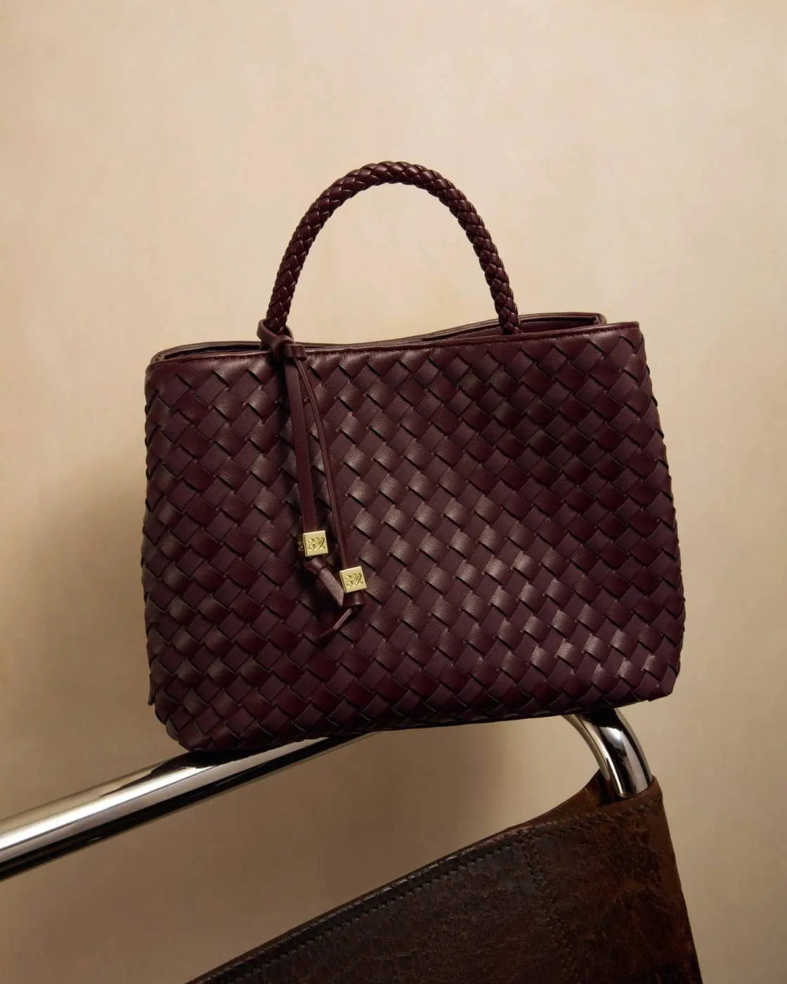 Nova Hand Woven Top Handle Bag The Style Closet