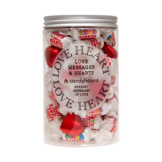 Valentines Jar filled with Love Messages & Hearts The Style Closet