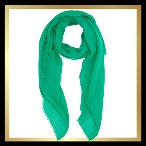 Plain Solid Colour Lightweight Scarf in Pale Blue: One-size