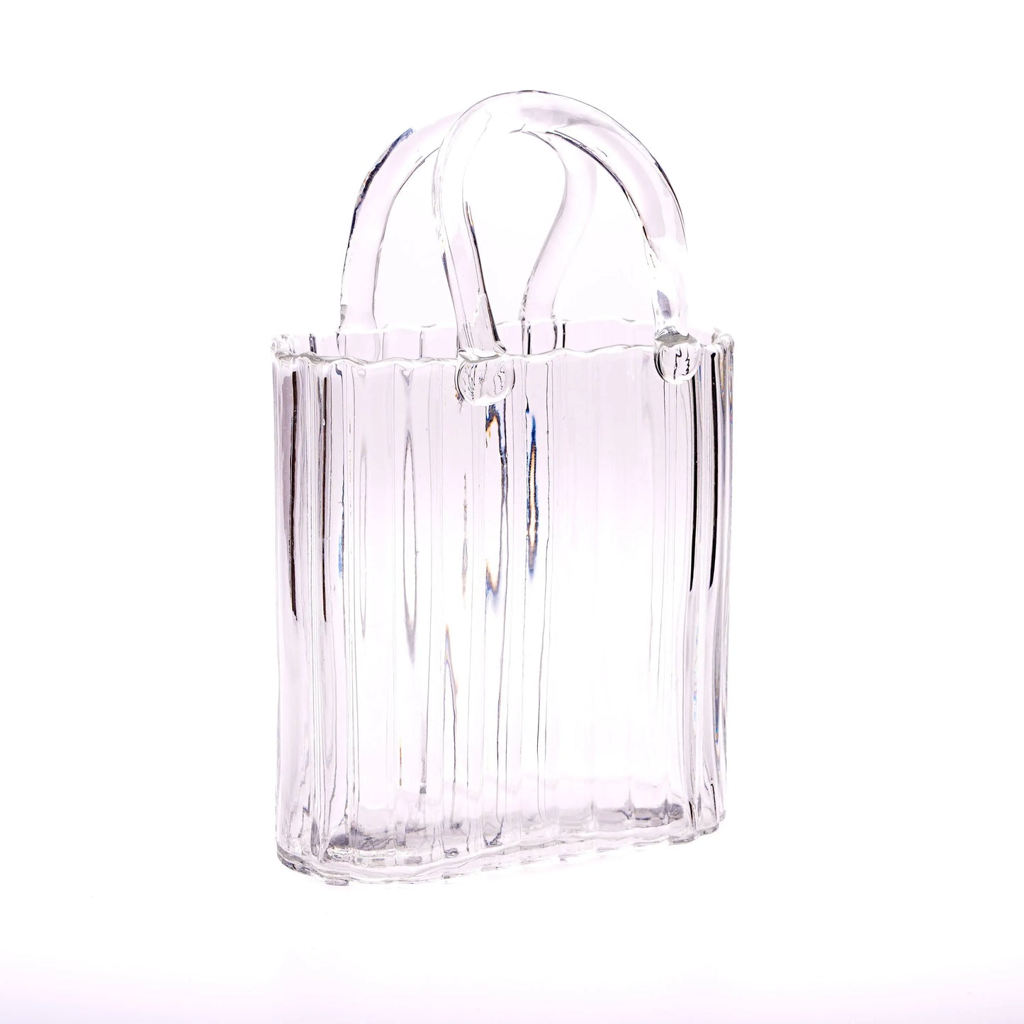Large Handbag Vase: Clear: Large The Style Closet