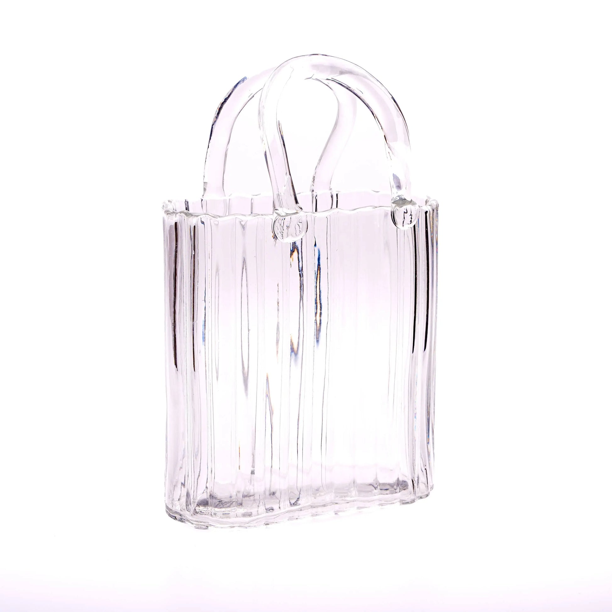 Large Handbag Vase: Clear: Large The Style Closet