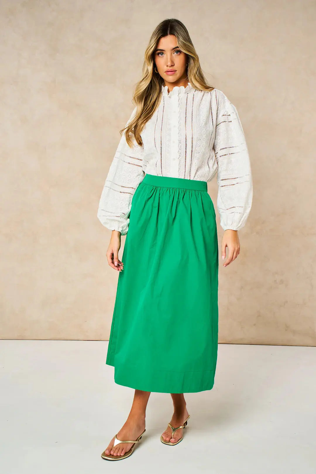 Cotton Midaxi Skirt-4 Colours The Style Closet