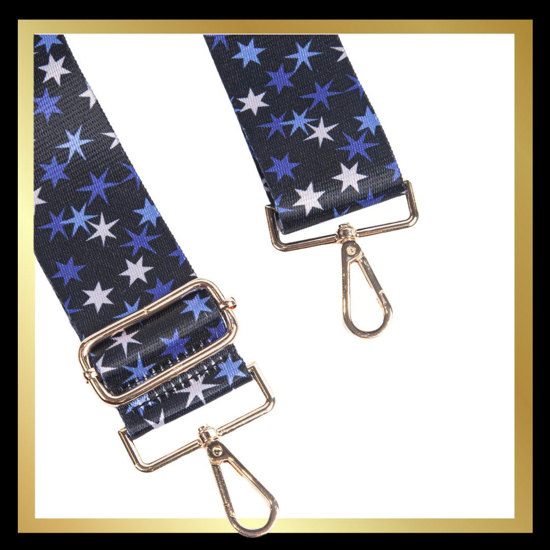 Blue & White Star Handbag Strap