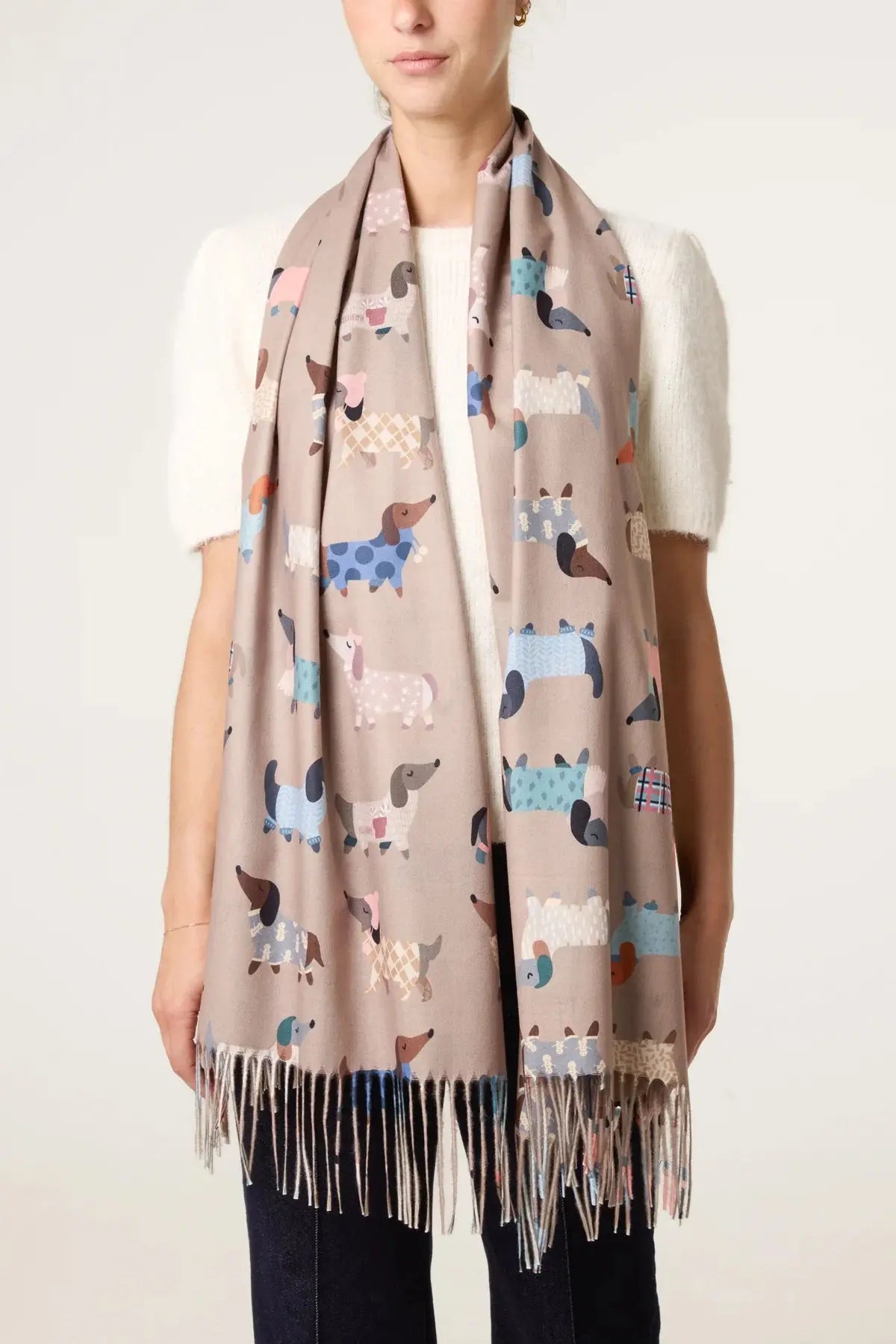 Dachshund Print Scarf The Style Closet