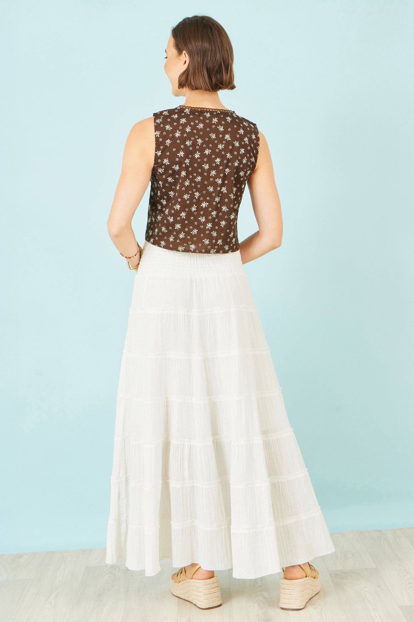 Delicate Floral Sleeveless Top / Co-ord