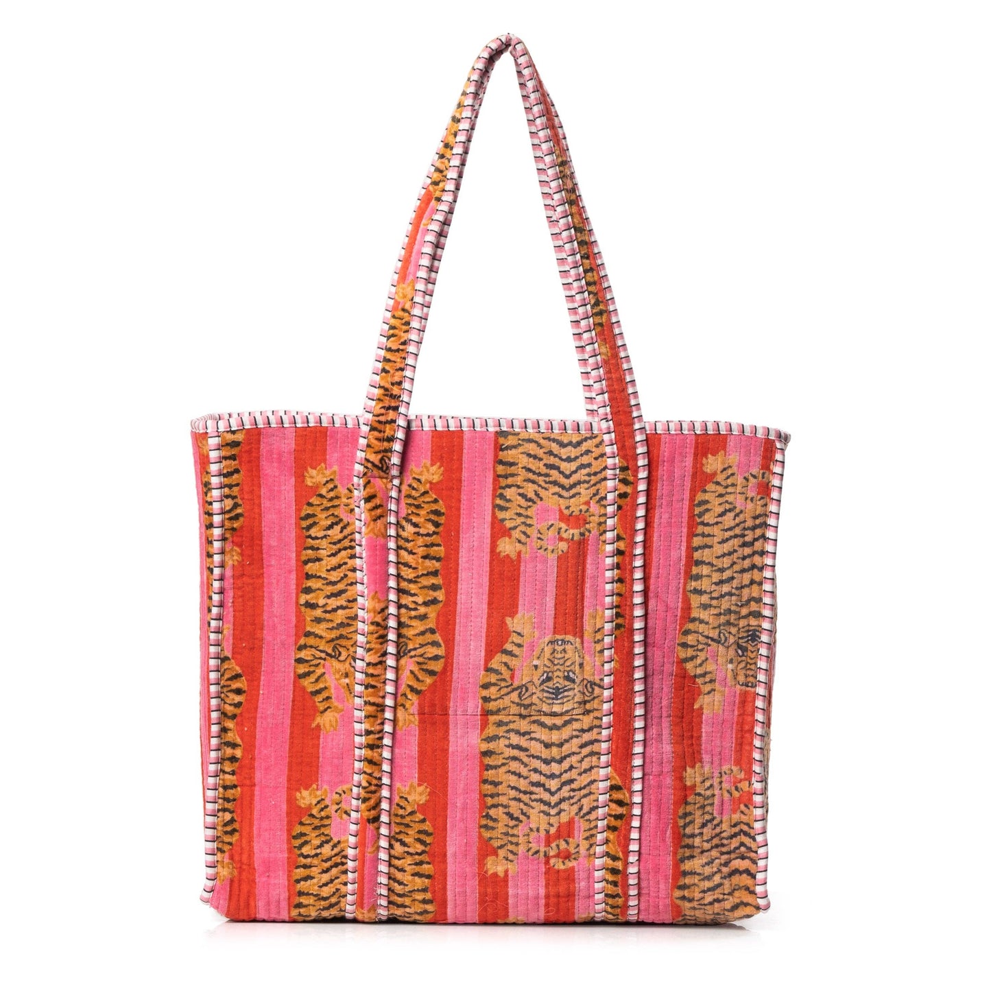 The Ultimate Tote in Tibetan Tiger: Orange and Pink