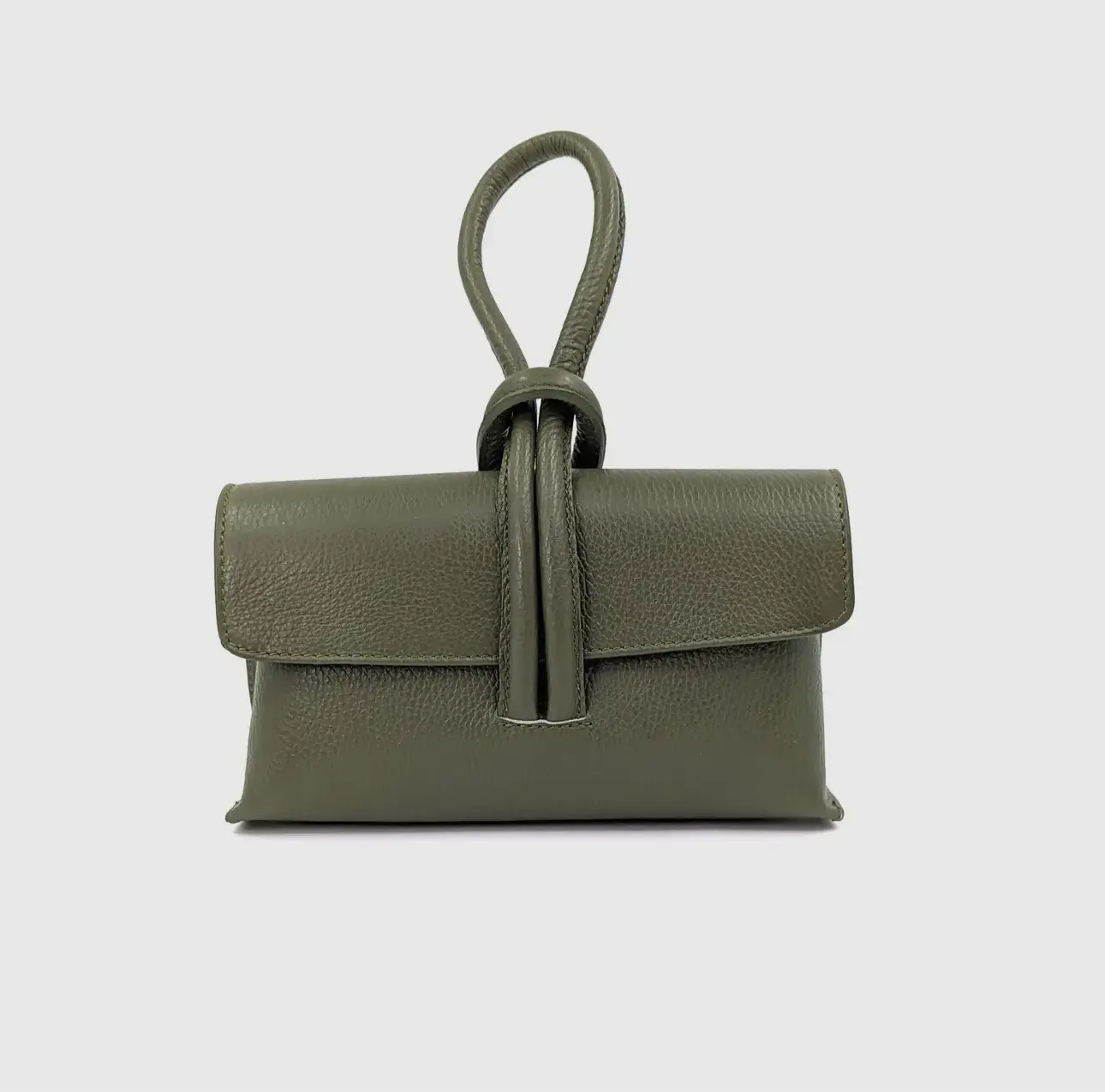 Leather Loop Handle Bag The Style Closet