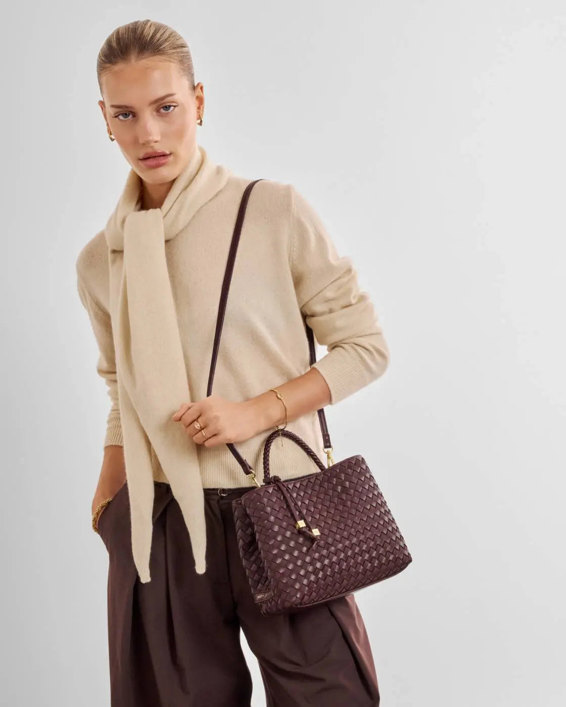 Nova Hand Woven Top Handle Bag The Style Closet
