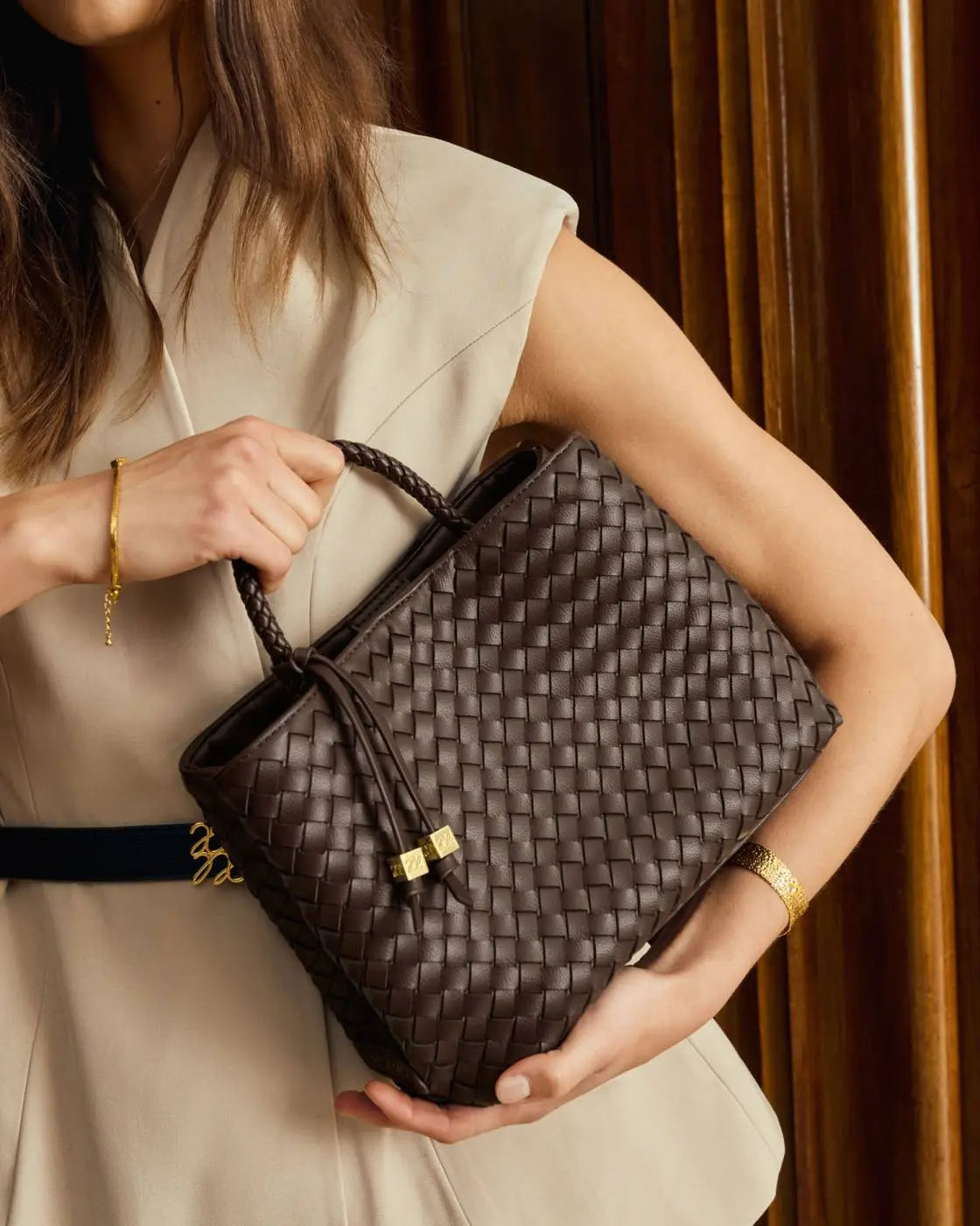Nova Hand Woven Top Handle Bag The Style Closet