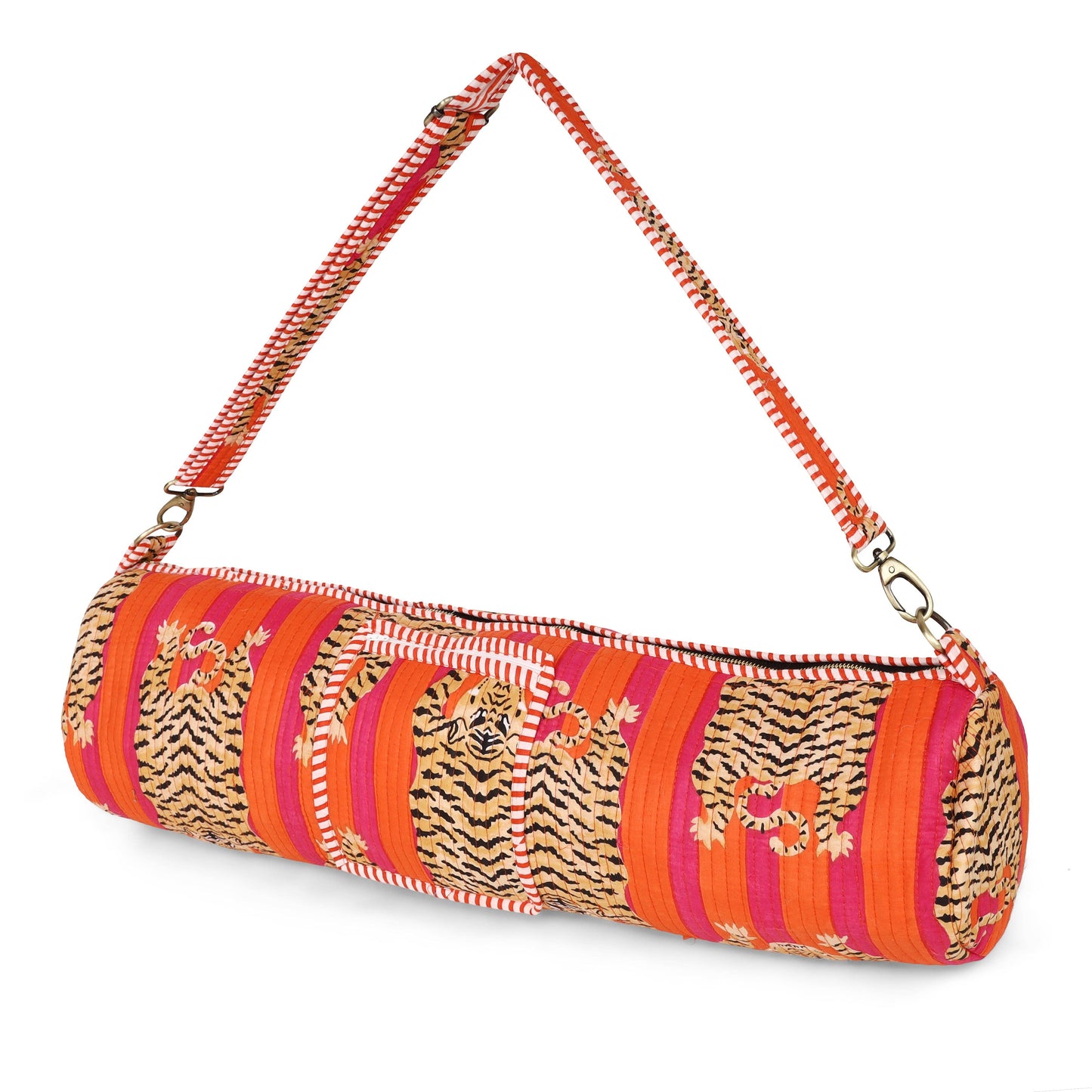 The Tibetan Tiger Yoga Bag: Pink/Purple Stripe