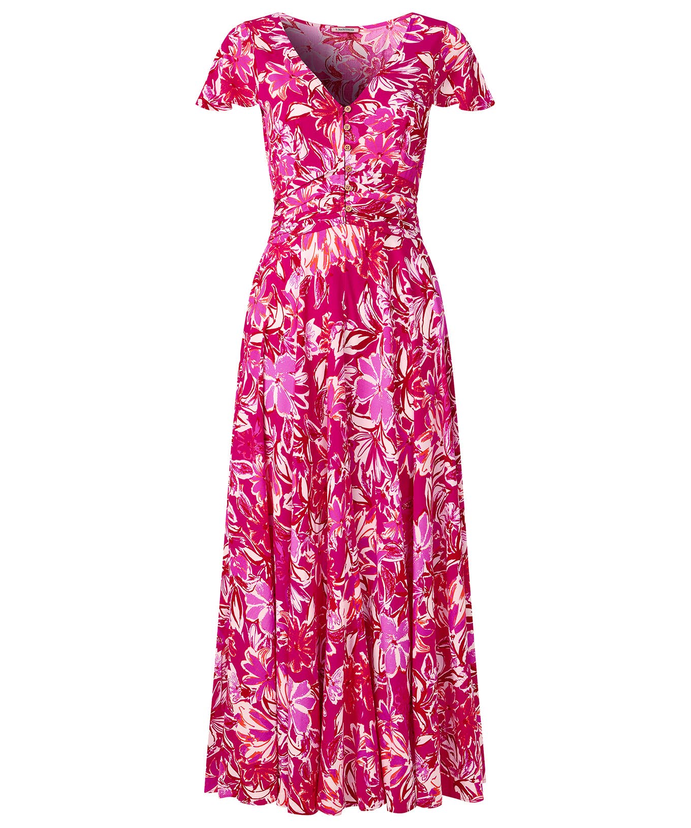 Celina Floral Maxi Dress: Pink / 10
