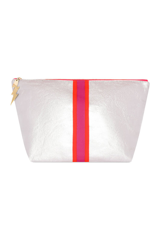 LARGE SHEENY SILVER BAG