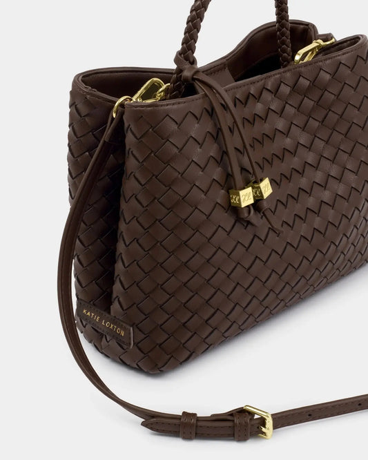 Nova Hand Woven Top Handle Bag The Style Closet