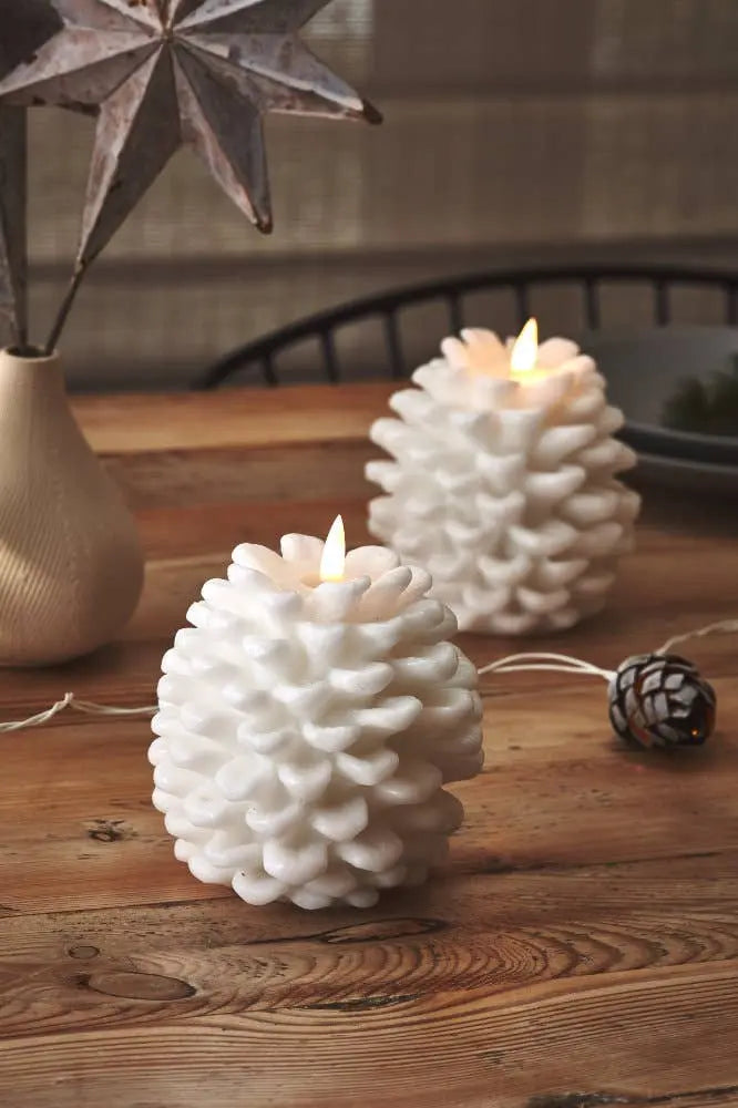 White Pinecone Candle The Style Closet