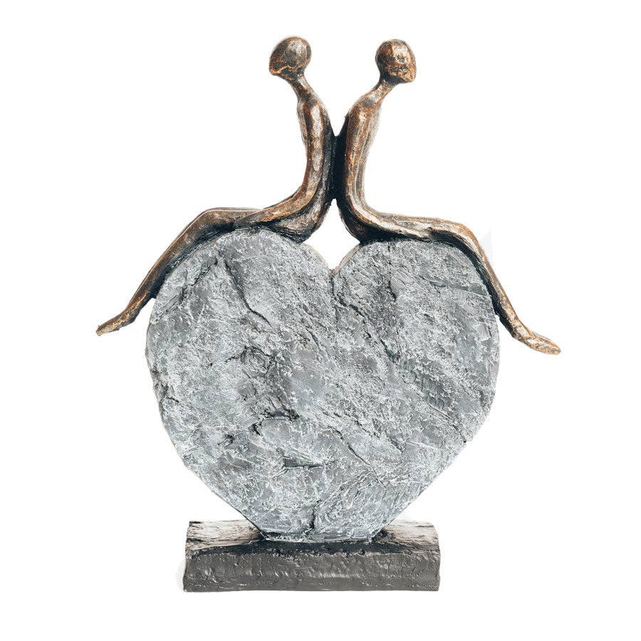 Couple on Heart Sculpture The Style Closet