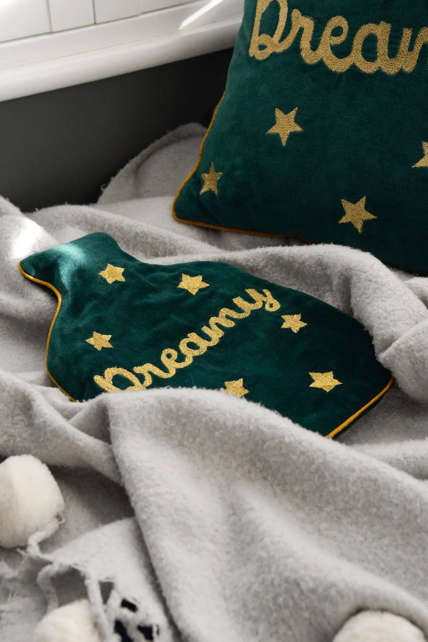 GREEN VELVET DREAMY HOT WATER BOTTLE The Style Closet